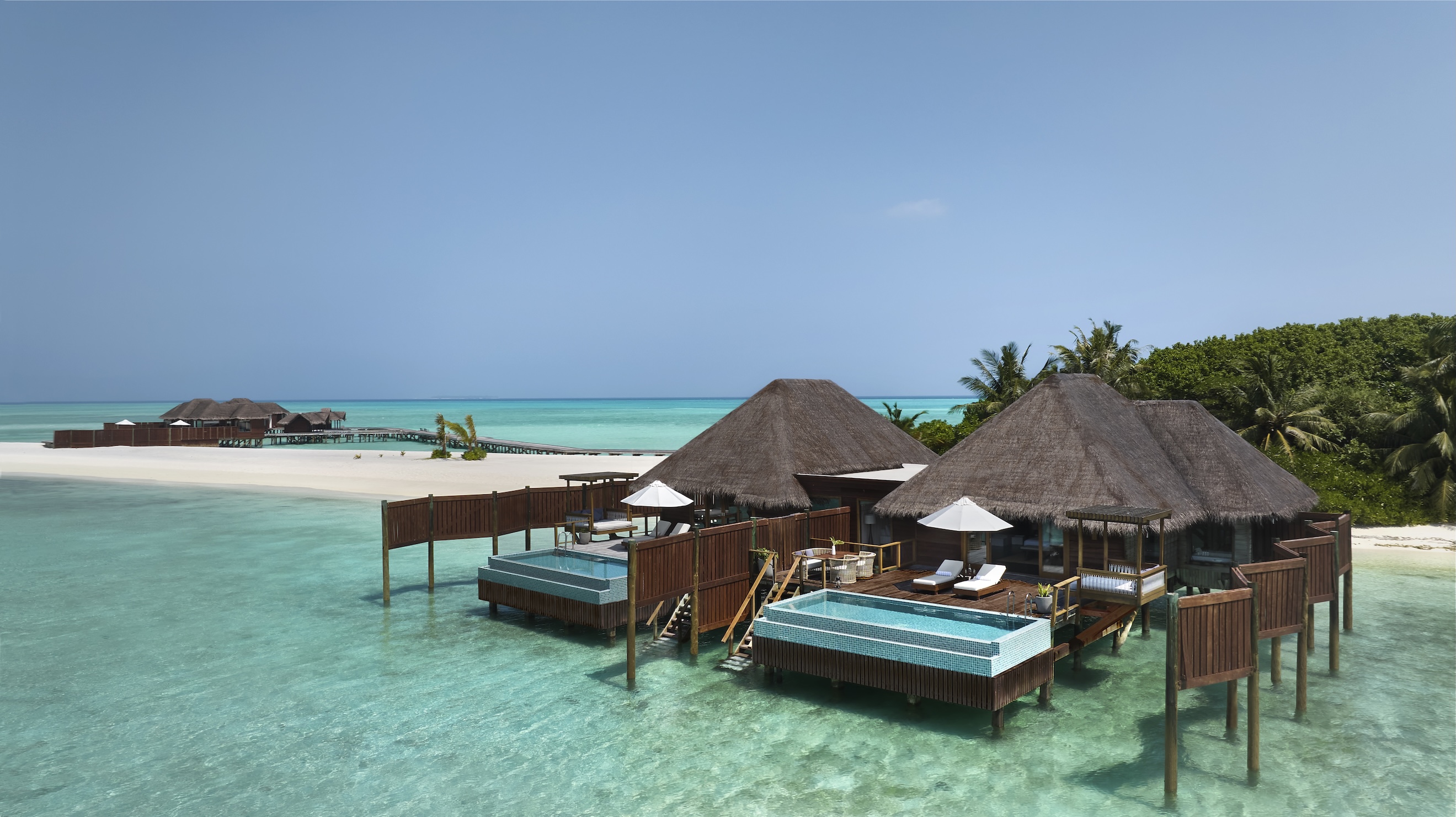 Conrad Maldives Rangali Island - Premier Water Villa with Pool - One Bedroom Aerial View